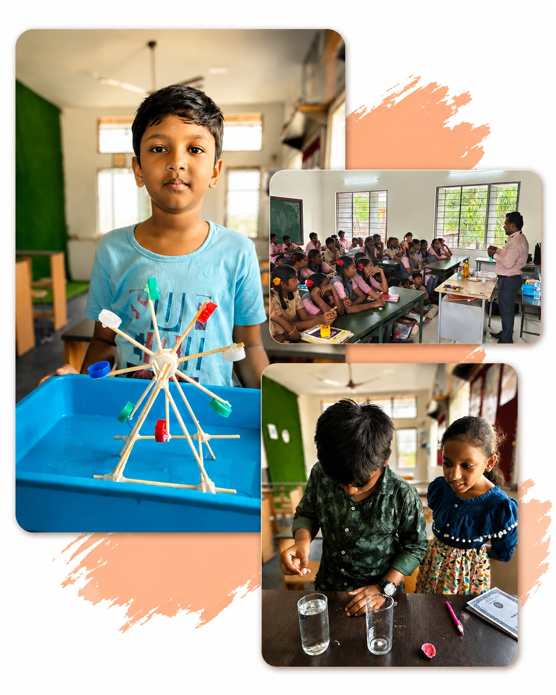Children learning science through hands-on experiments at Tech Nova